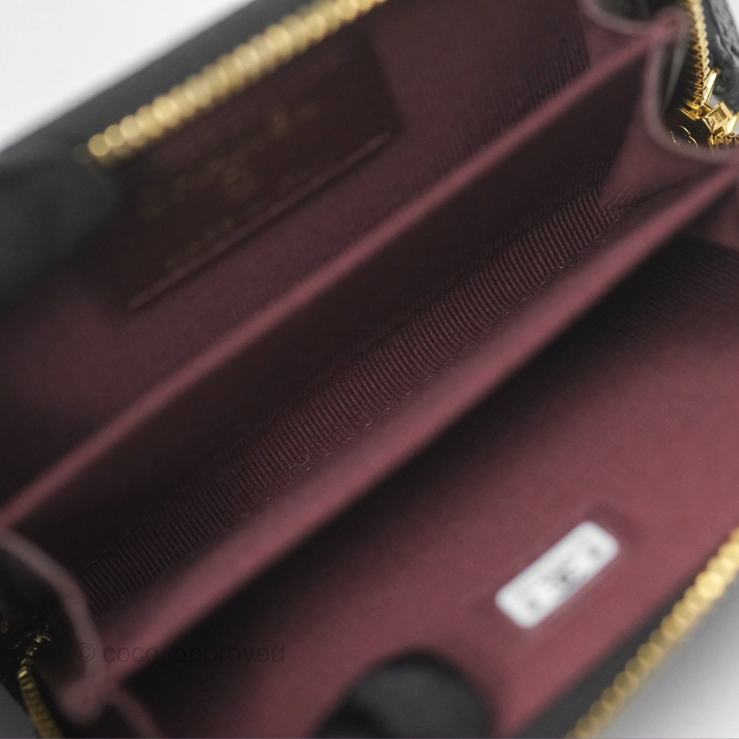 Chanel Quilted Zip Card Holder Black Caviar Gold Hardware