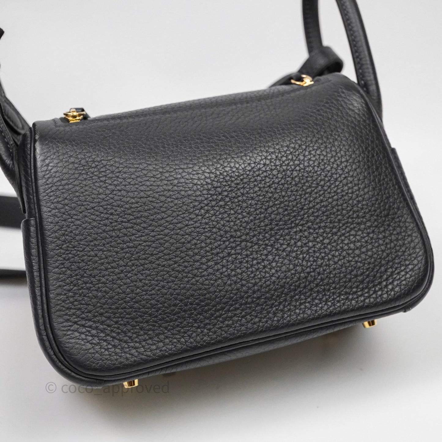 Hermès Mini Lindy 20 Caban 3Y Clemence Gold Hardware