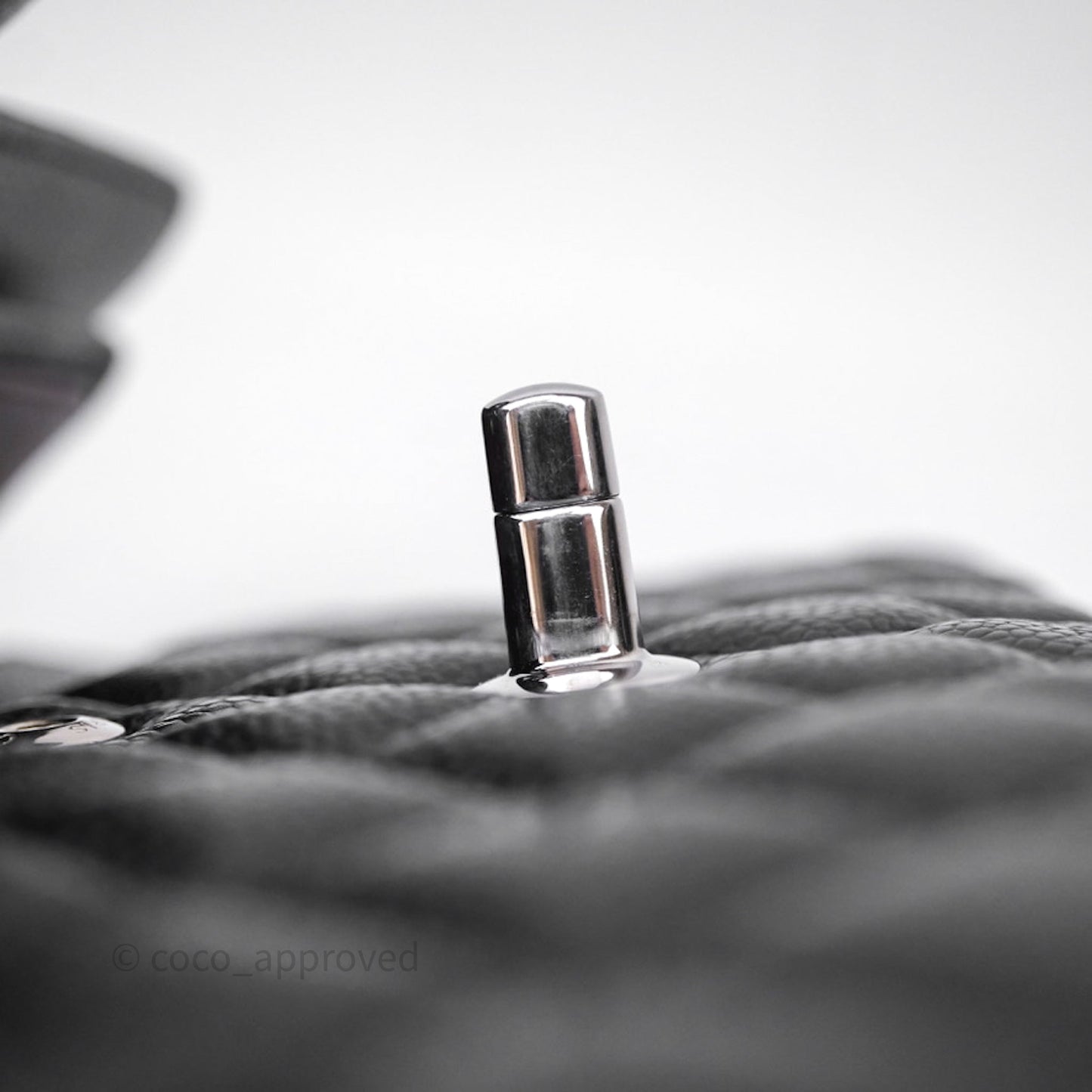 Chanel Small Classic Flap Quilted Black Caviar Silver Hardware