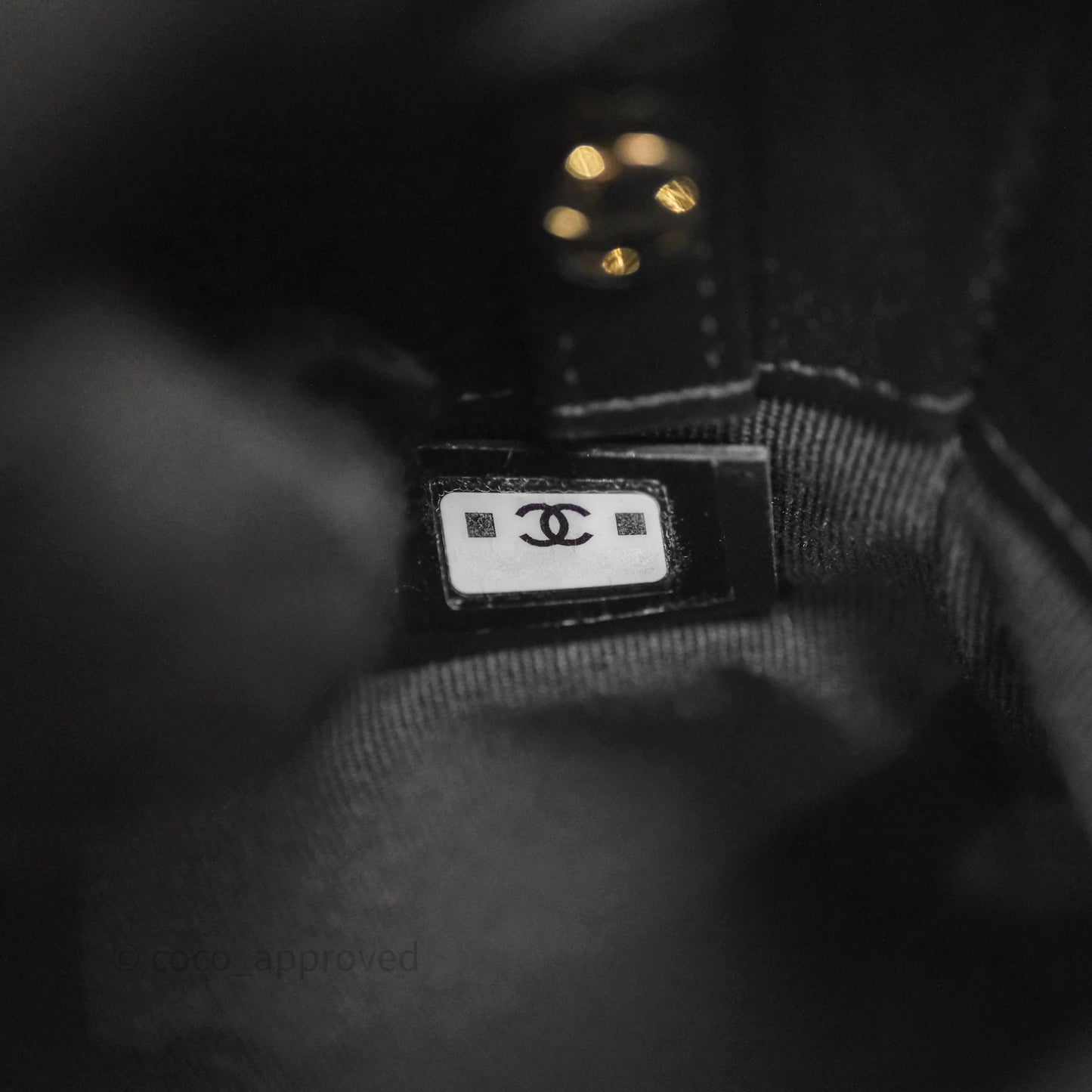 Chanel Nano 31 Black Shiny Calfskin Gold Hardware