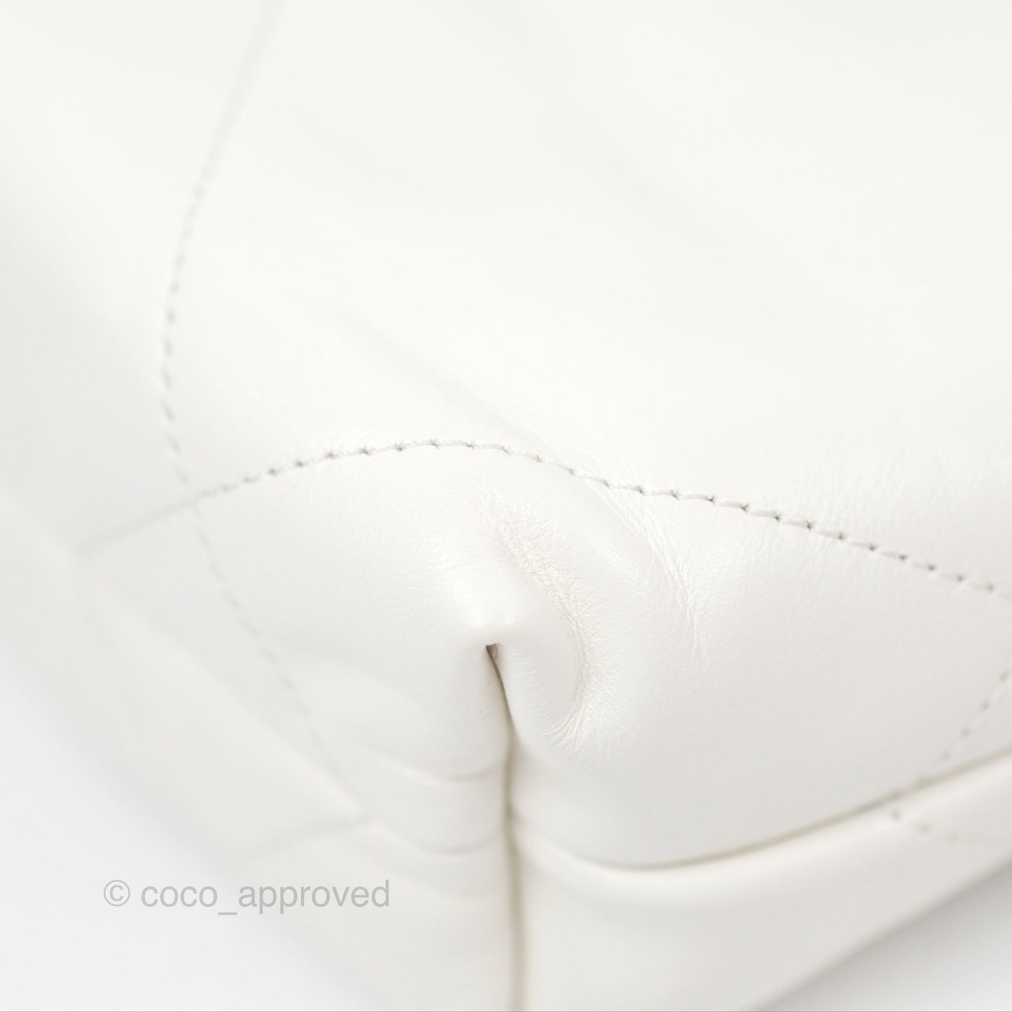 Chanel 22 Mini Bag White Crumpled Calfskin