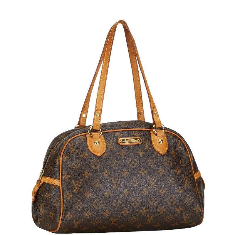 Louis Vuitton Monogram Montgomery PM Handbag M95565 Brown PVC Leather  Louis Vuitton