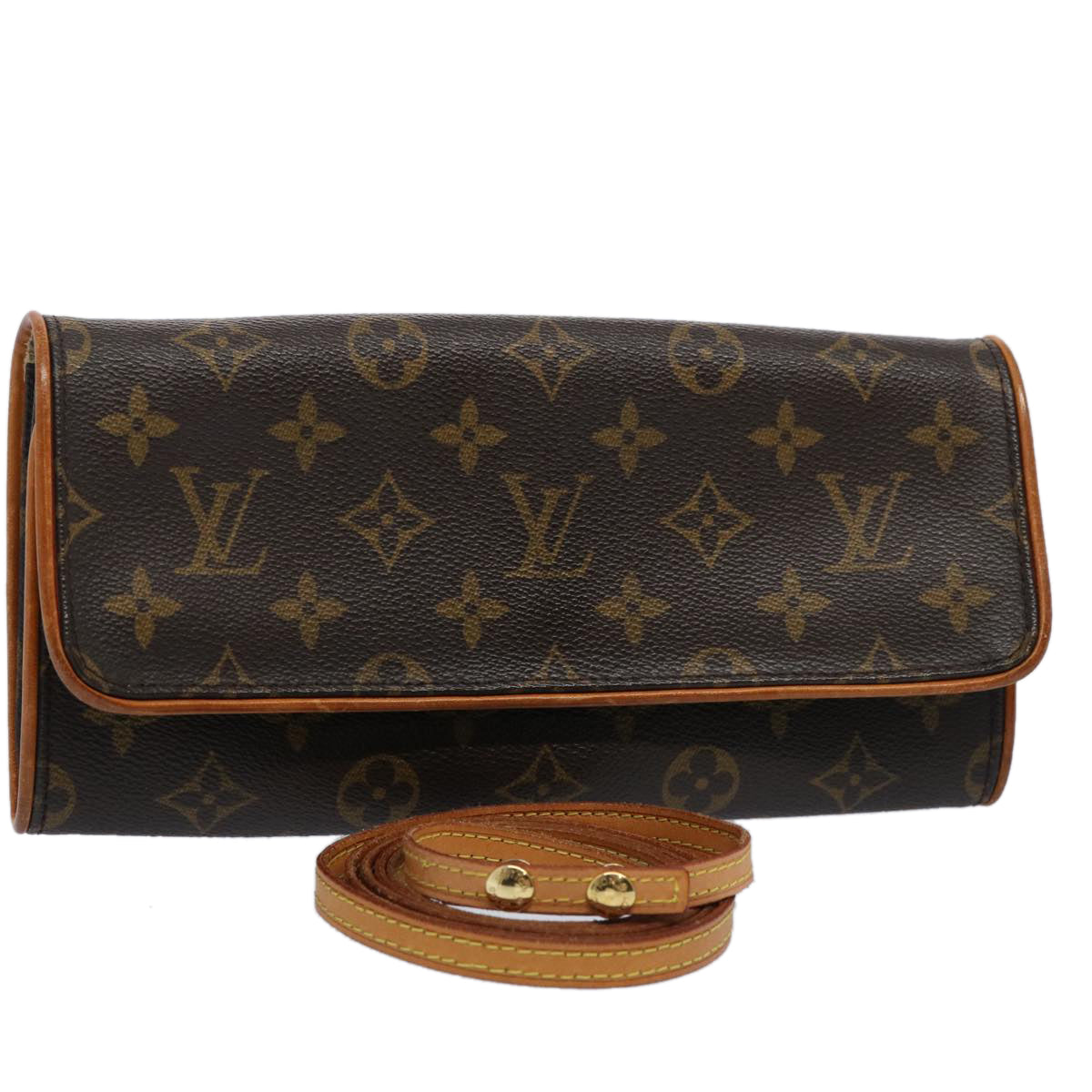 LOUIS VUITTON Monogram Pochette Twin GM Shoulder Bag M51852 LV 62830
