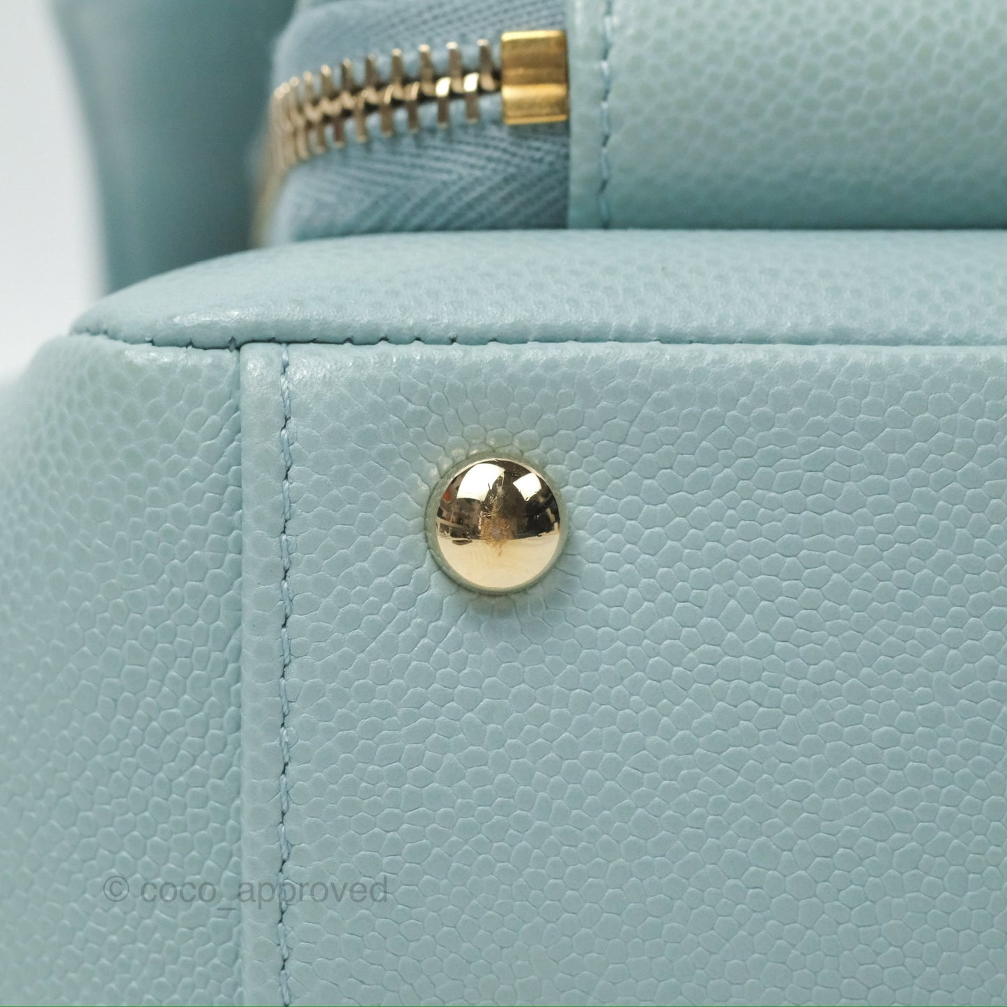 Chanel Quilted Small Business Affinity Flap Blue Caviar Gold Hardware