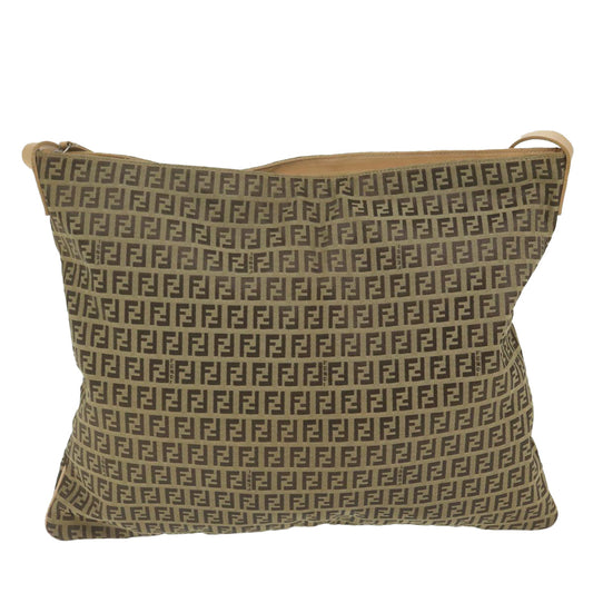 Luxury FendiZucchino Canvas Shoulder Bag Beige62857