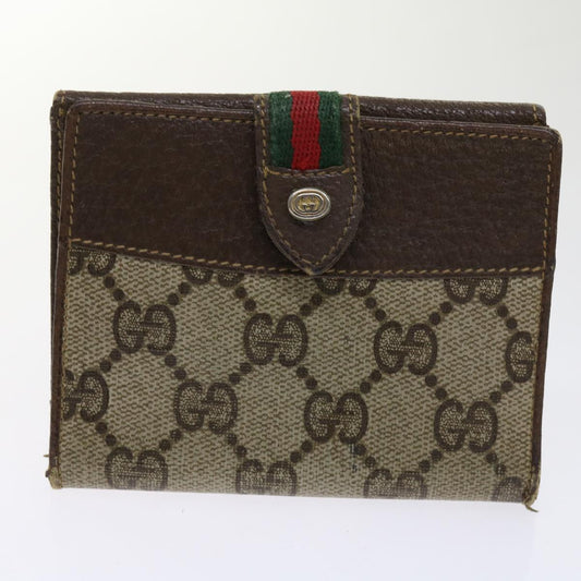 GUCCI GG Canvas Jackie Wallet Leather 10set Beige White Red  62865