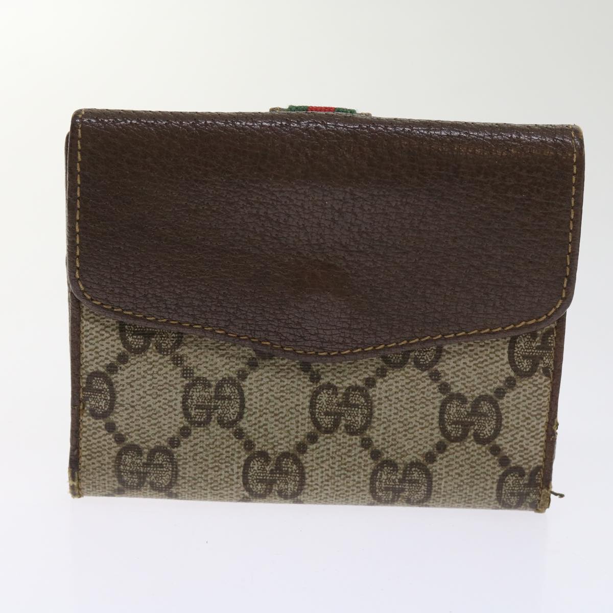 GUCCI GG Canvas Jackie Wallet Leather 10set Beige White Red  62865