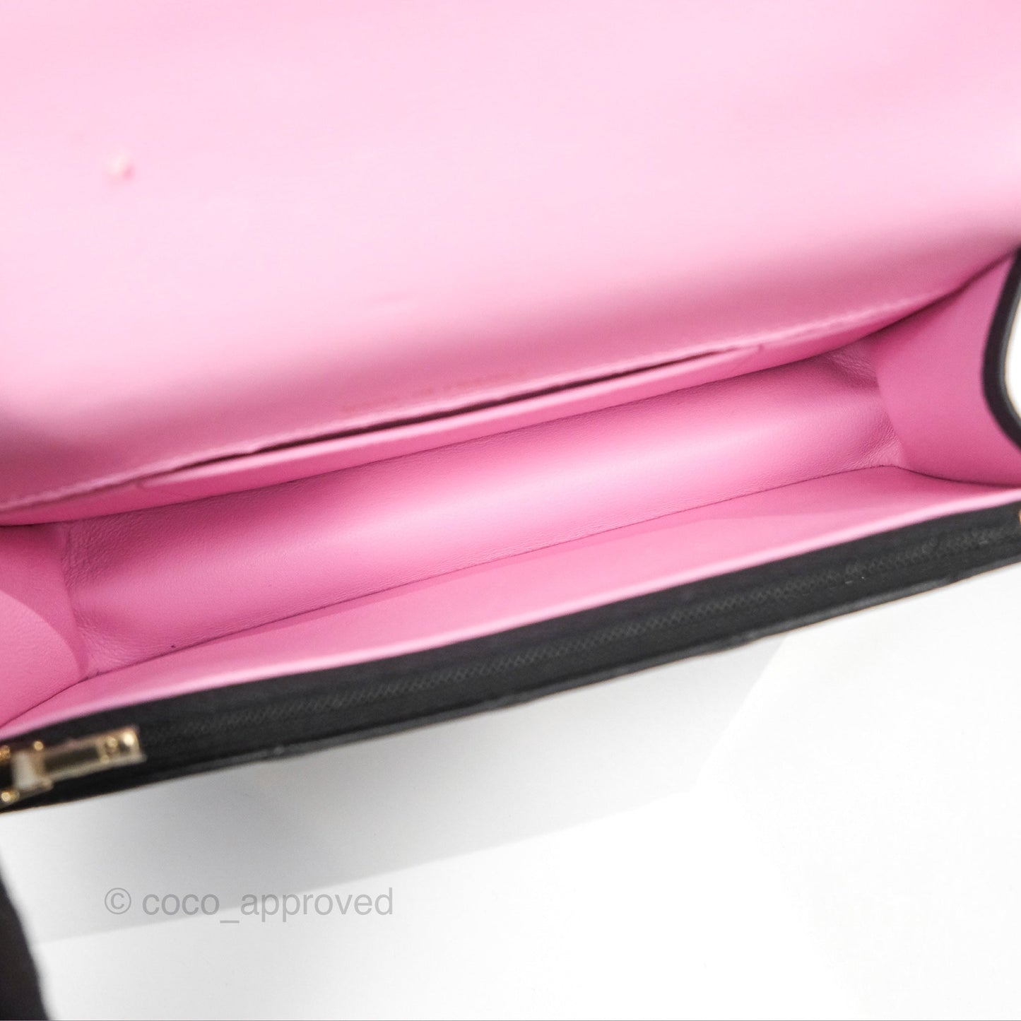 Chanel Top Handle Mini WOC Phone Holder Black/Pink Lambskin Gold Hardware 23P