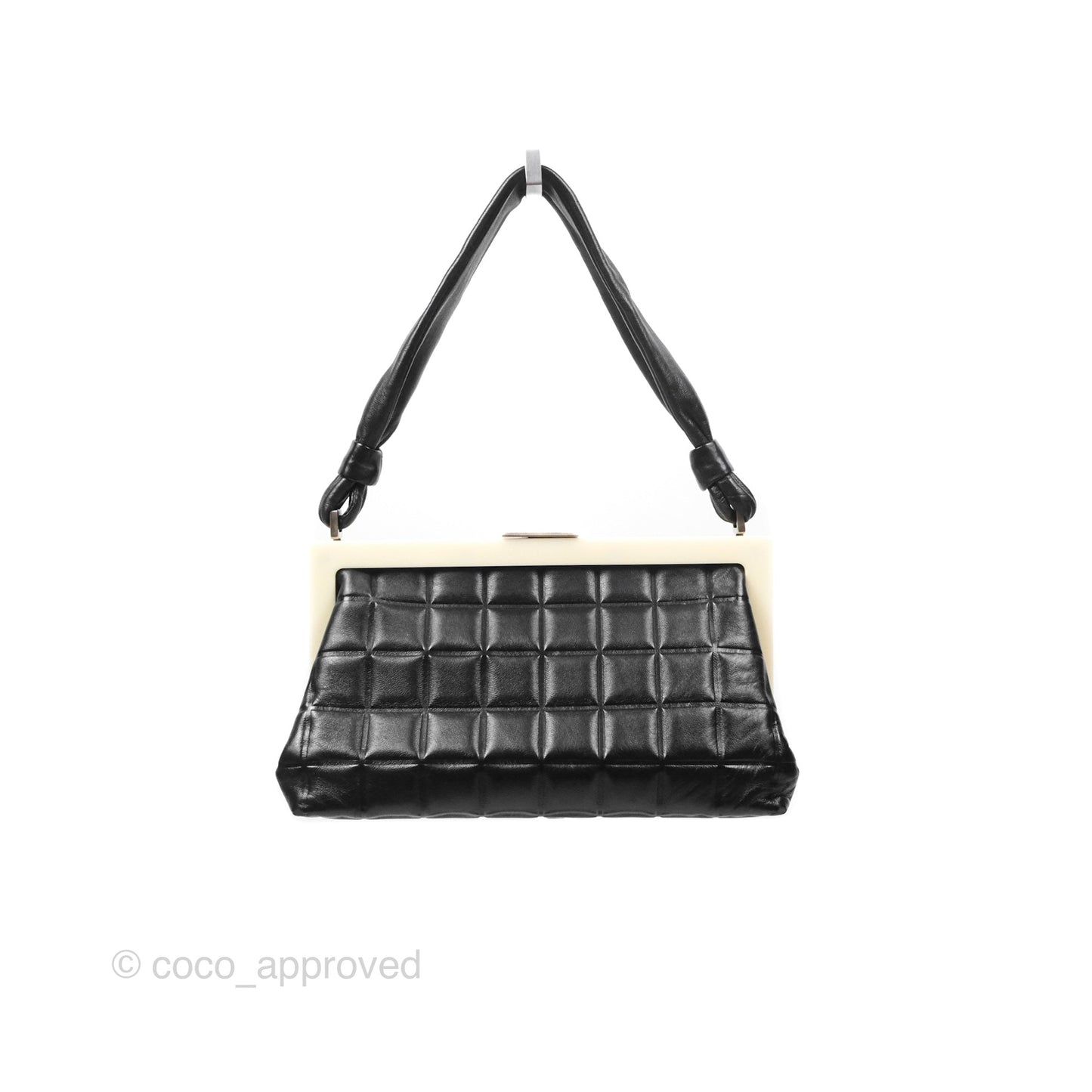 Chanel Choco Bar Shoulder Bag Black Lambskin