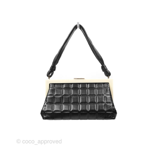 Chanel Choco Bar Shoulder Bag Black Lambskin