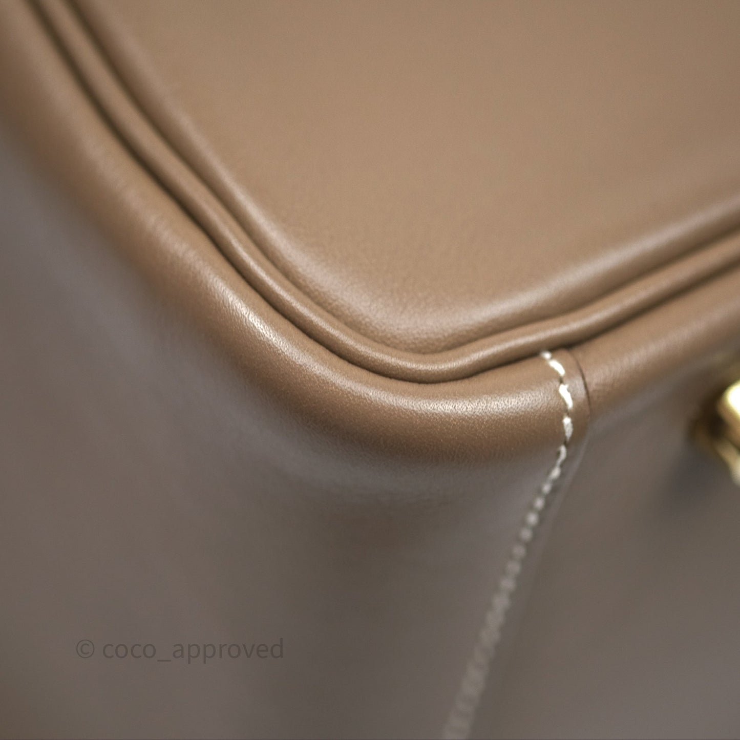 Hermès Lindy 30 Etoupe 18 Swift Gold Hardware