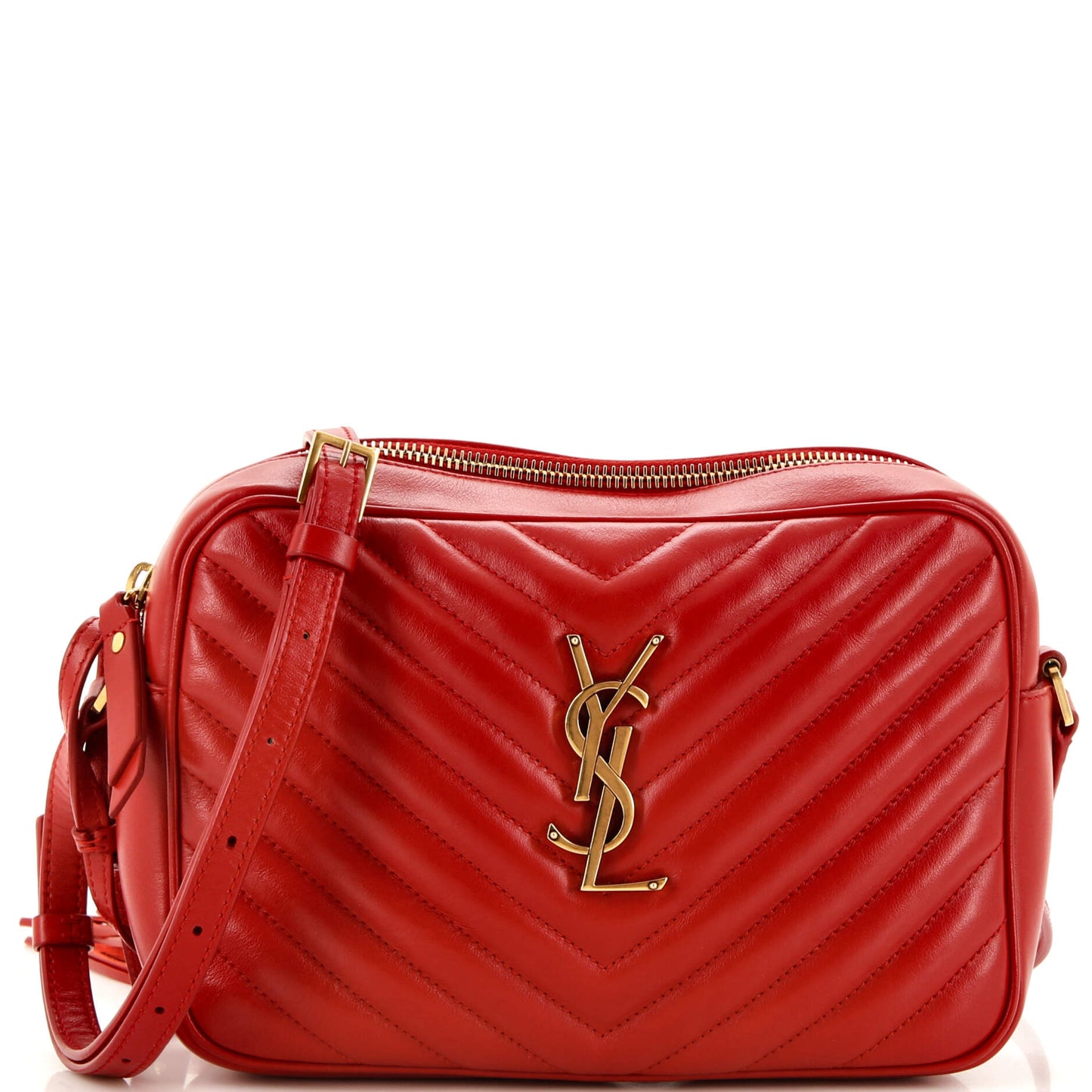 Luxury Saint Laurent Lou Camera Bag Matelasse Chevron Leather Small