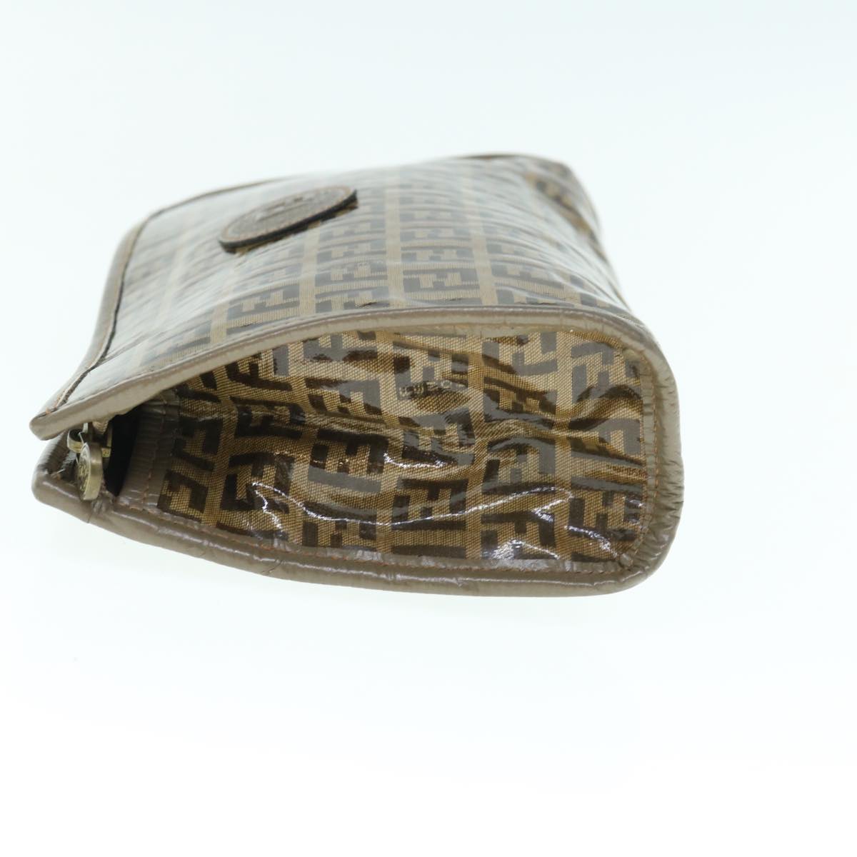 Luxury FendiZucchino Canvas Clutch Bag Beige62934