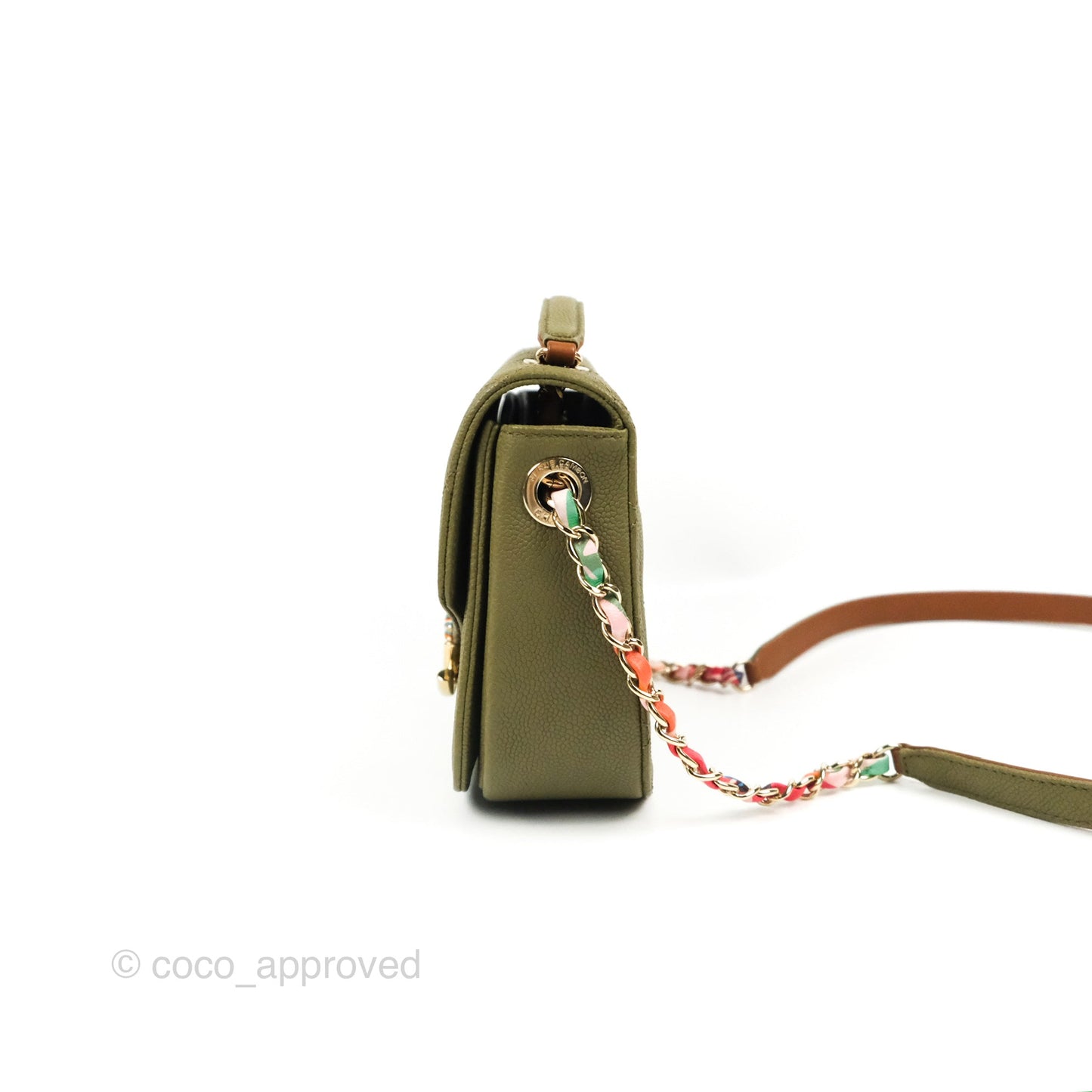 Chanel Small Cuba Top Handle Flap Khaki Caviar
