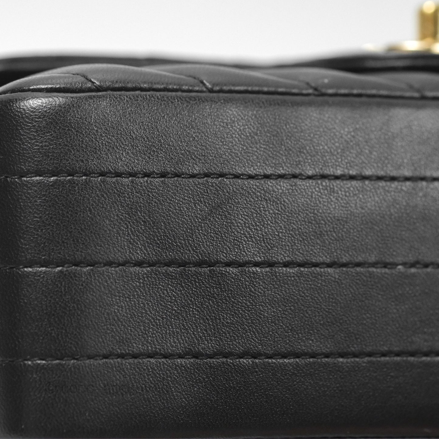 Chanel Mini Rectangular Flap Chevron Black Lambskin Gold Hardware