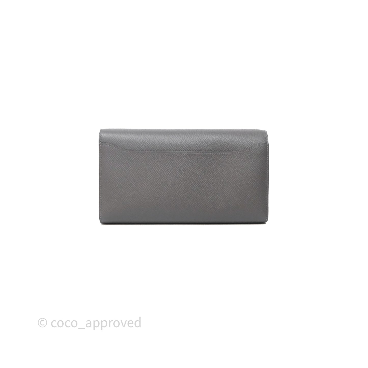 Hermès Constance Long To Go Wallet Gris Meyer 0L Epsom Gold Hardware