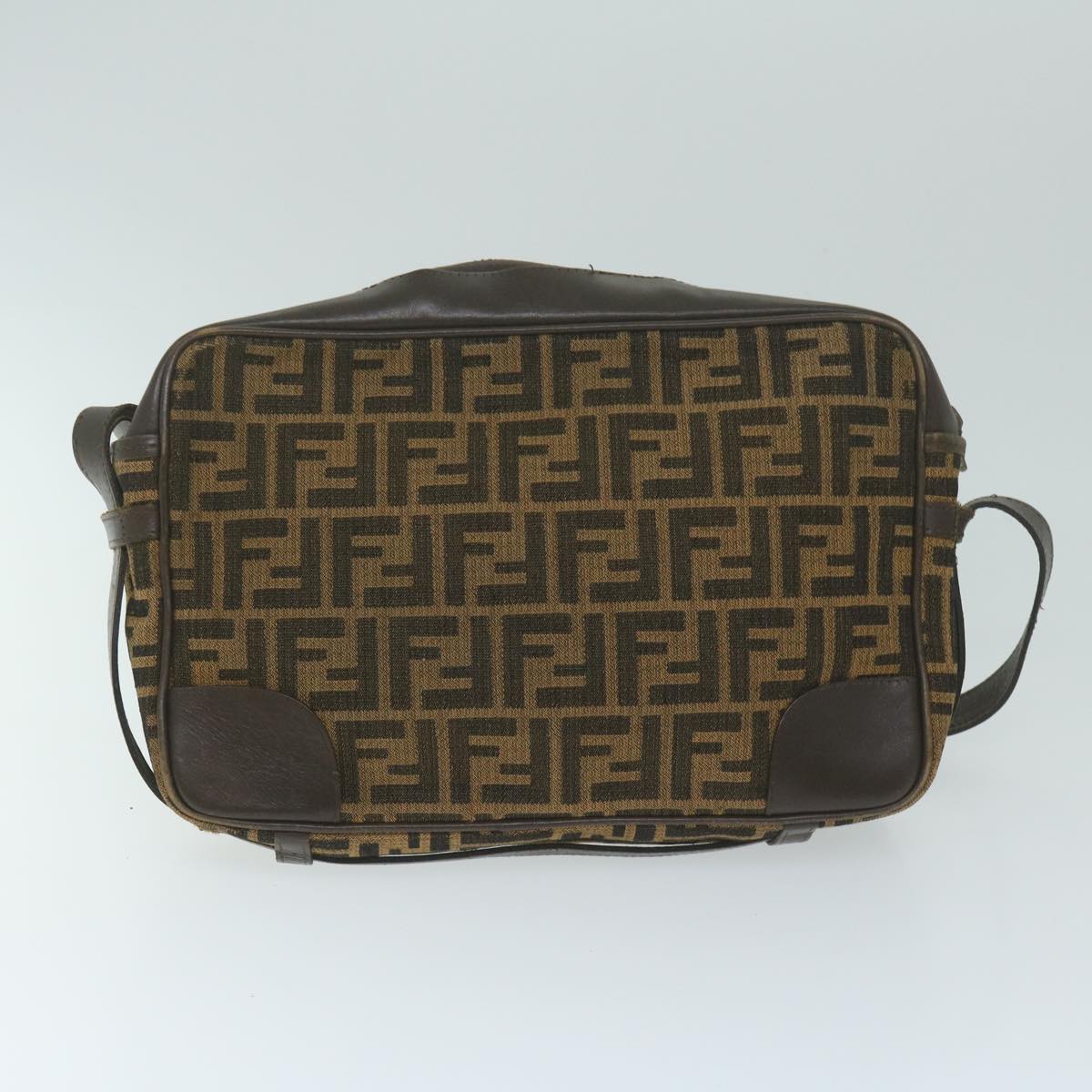 Luxury FendiZucca Canvas Shoulder Bag 2Set Brown62974