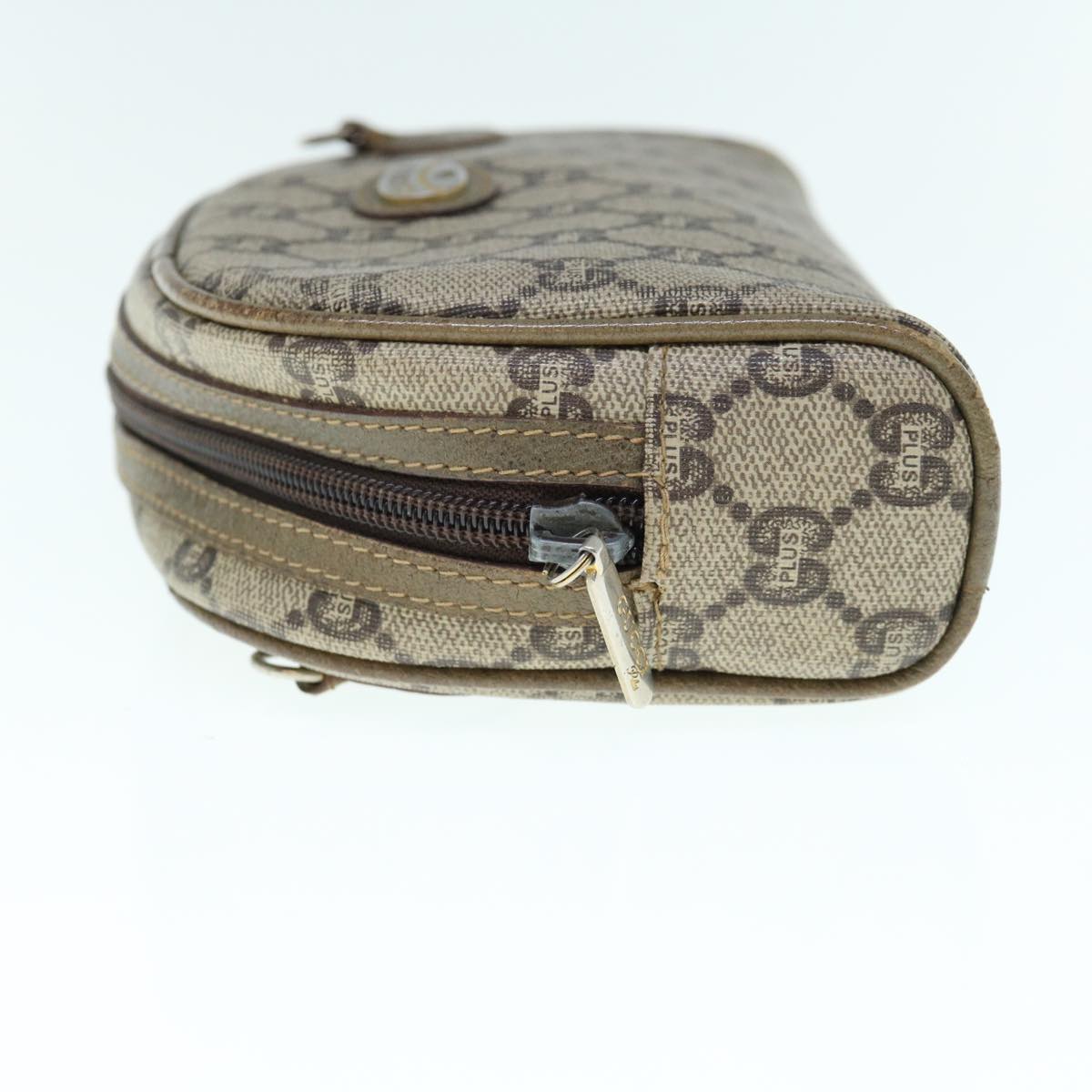 GUCCI GG Plus Supreme Clutch Bag PVC Leather Beige  62976