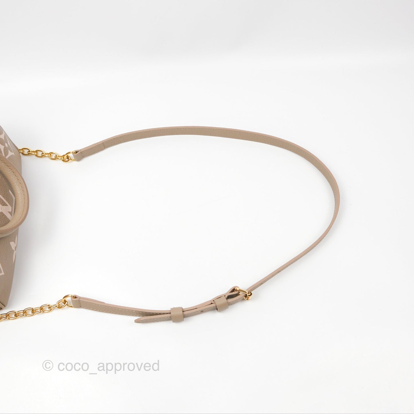 Louis Vuitton Speedy Bandoulière 20 Monogram Empreinte Tourterelle/Cream