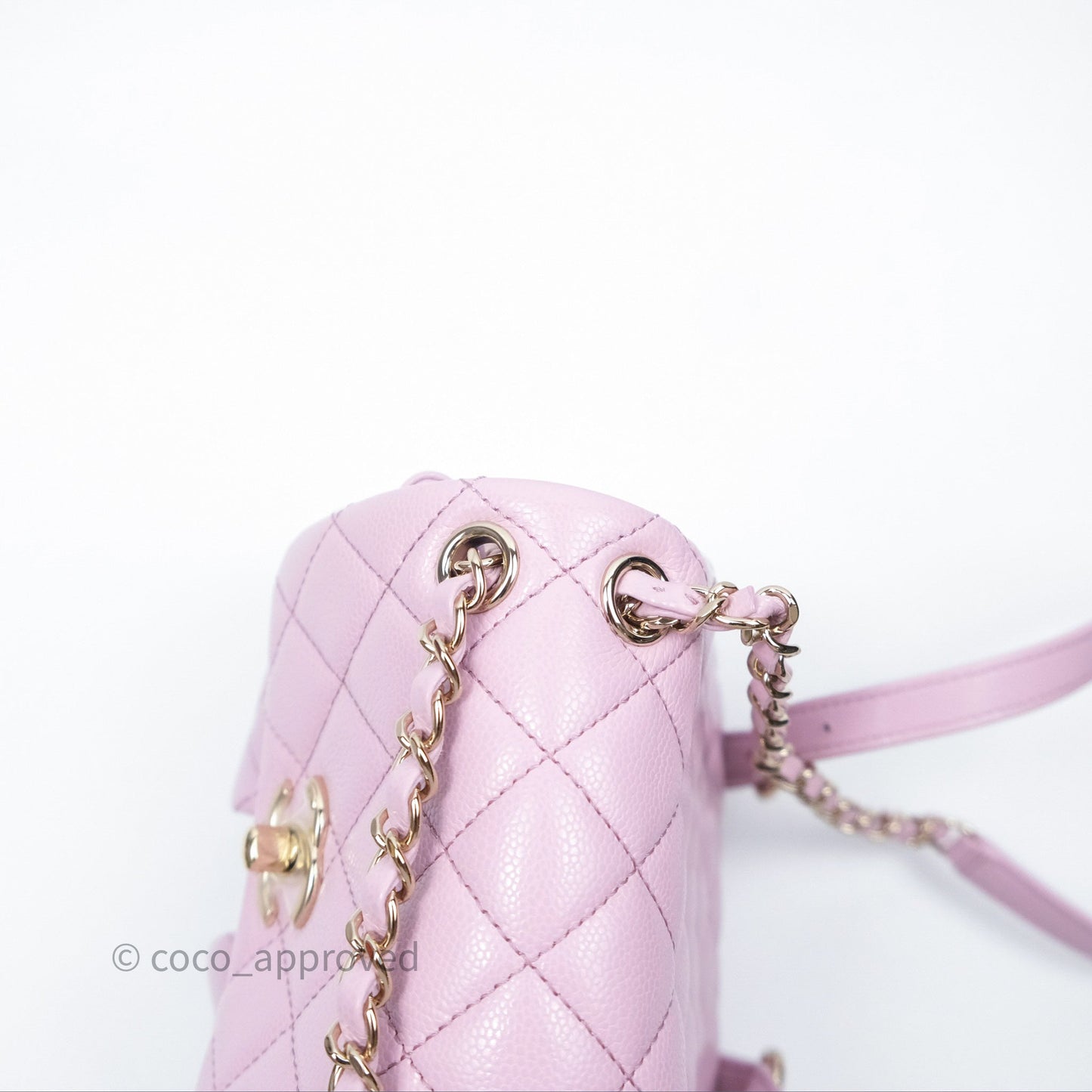 Chanel Mini Duma Backpack Pink Lilac Caviar Gold Hardware