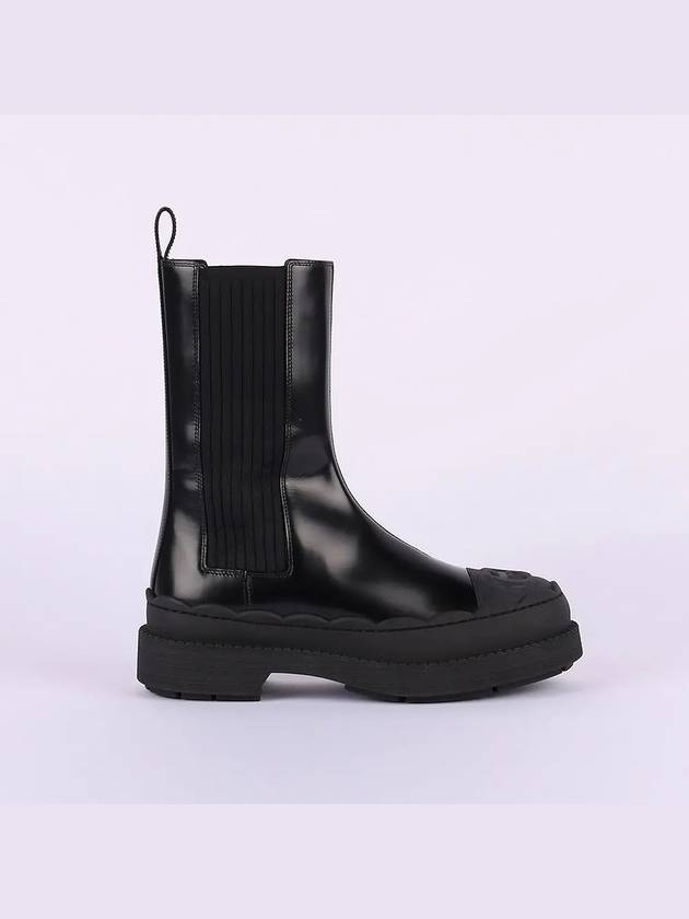 Luxury Gucci Trending 2025 Interlocking G Leather Ankle Boots Black