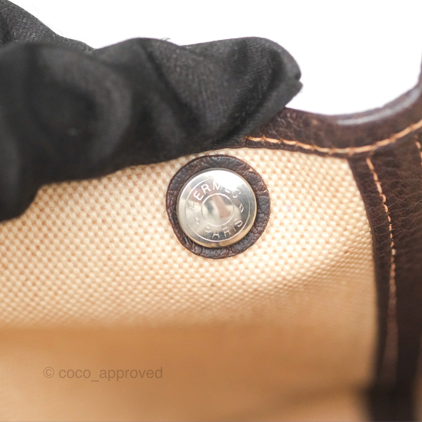Hermès Garden Party 30 Canvas Brown/ Natural