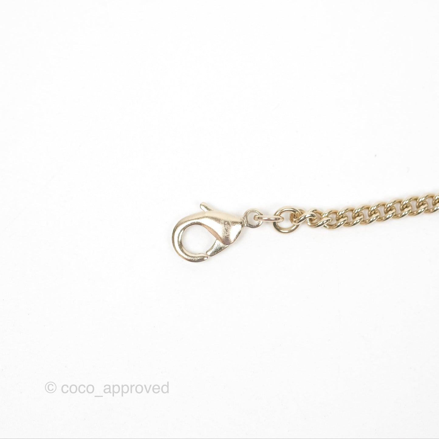 Chanel Square CC Necklace Gold Tone 23B
