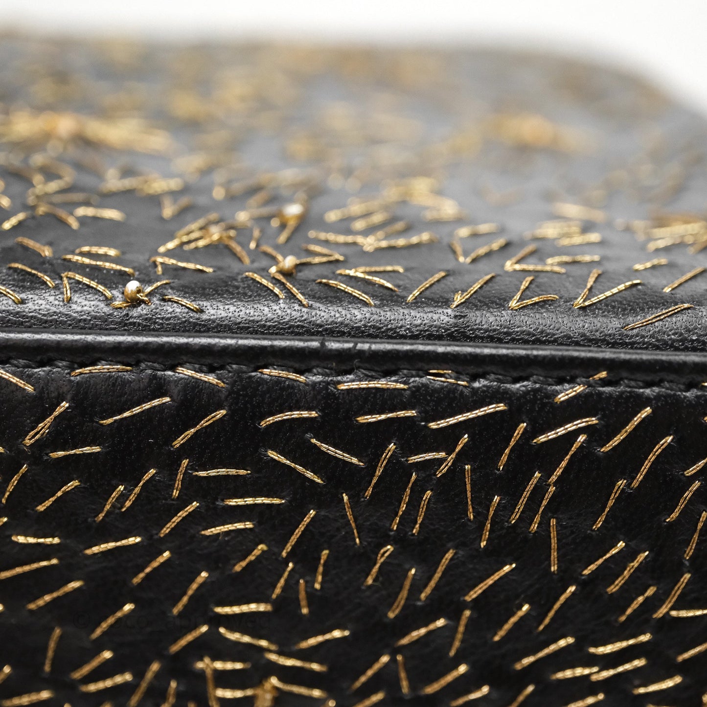 Christian Dior Medium Lady Dior Limited Edition The Moon In My EyesBag Black Calfskin Gold Hardware
