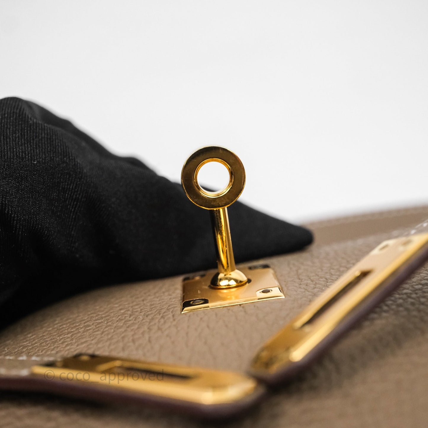 Hermes Kelly 25 Etoupe 18 Togo Gold Hardware