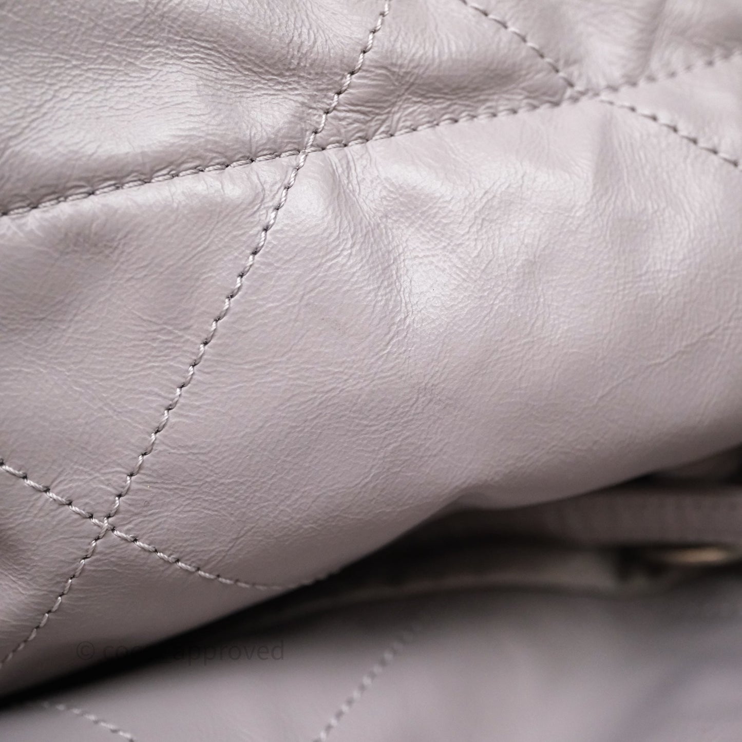 Chanel 22 Small Grey Aged Calfskin Matte Silver Hardware