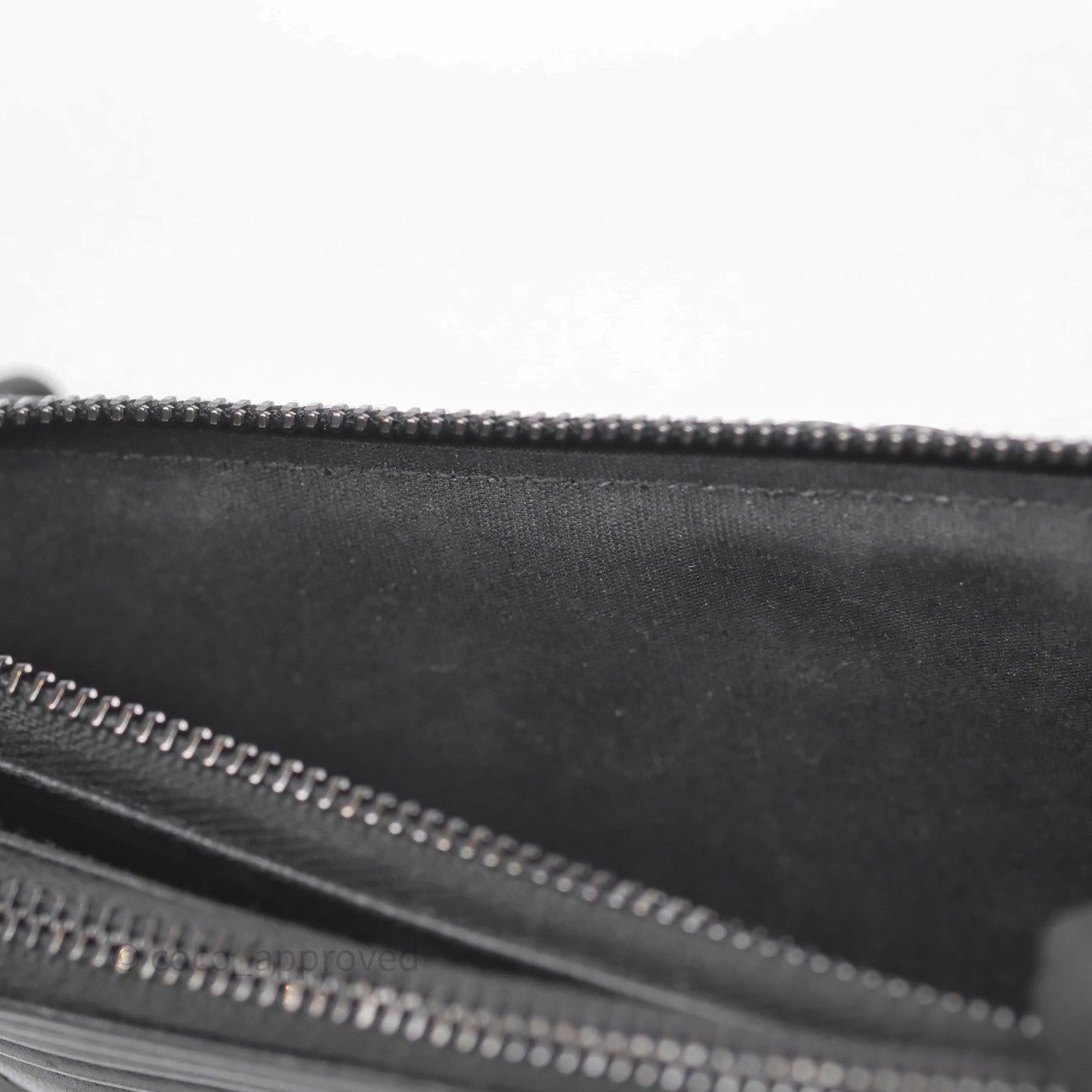Chanel Boy Double Zip Clutch On Chain So Black Lambskin