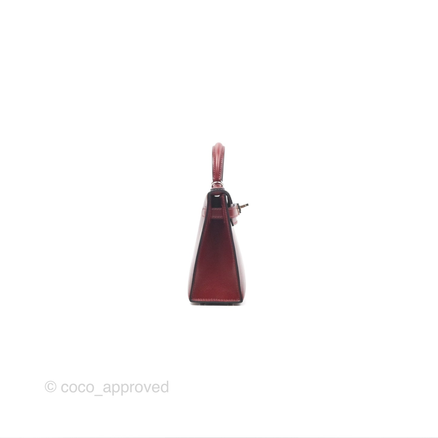 Hermès Mini Kelly II Sellier Rouge H Box Leather Palladium Hardware