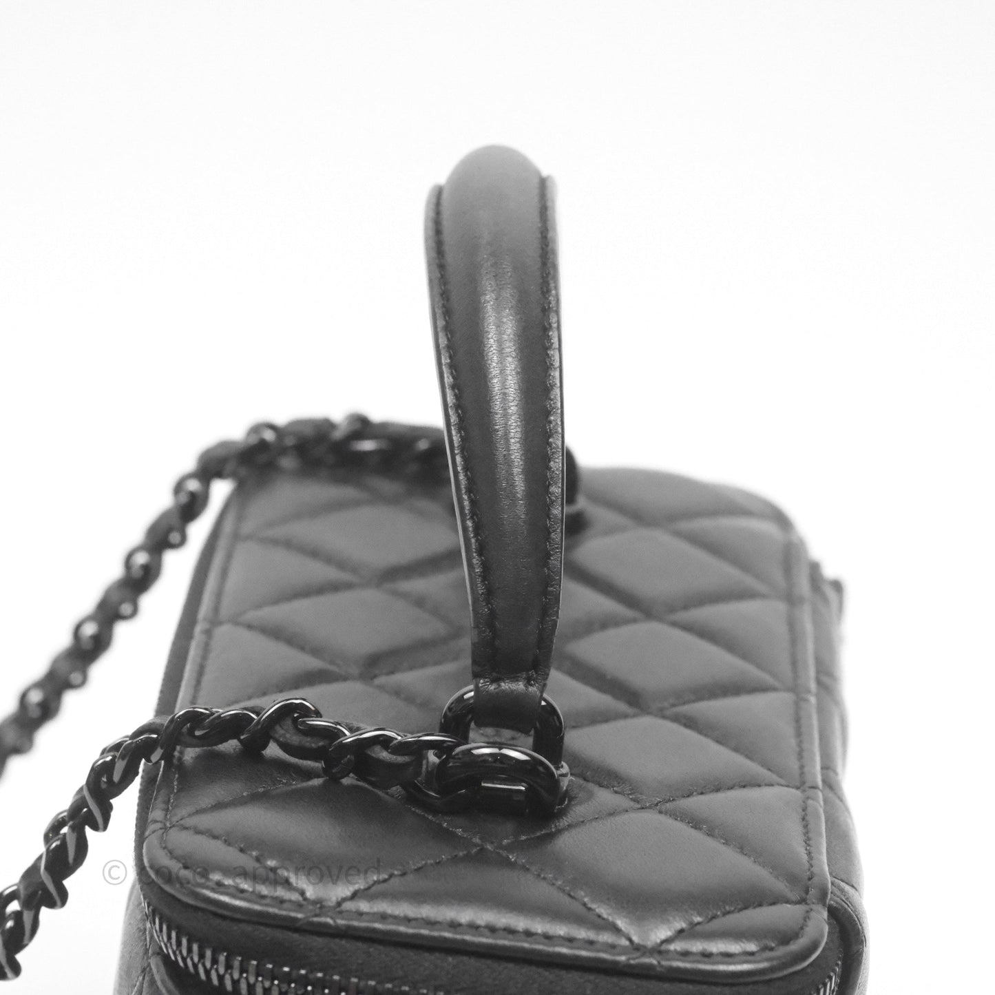 Chanel Vanity Rectangular Top Handle So Black Lambskin