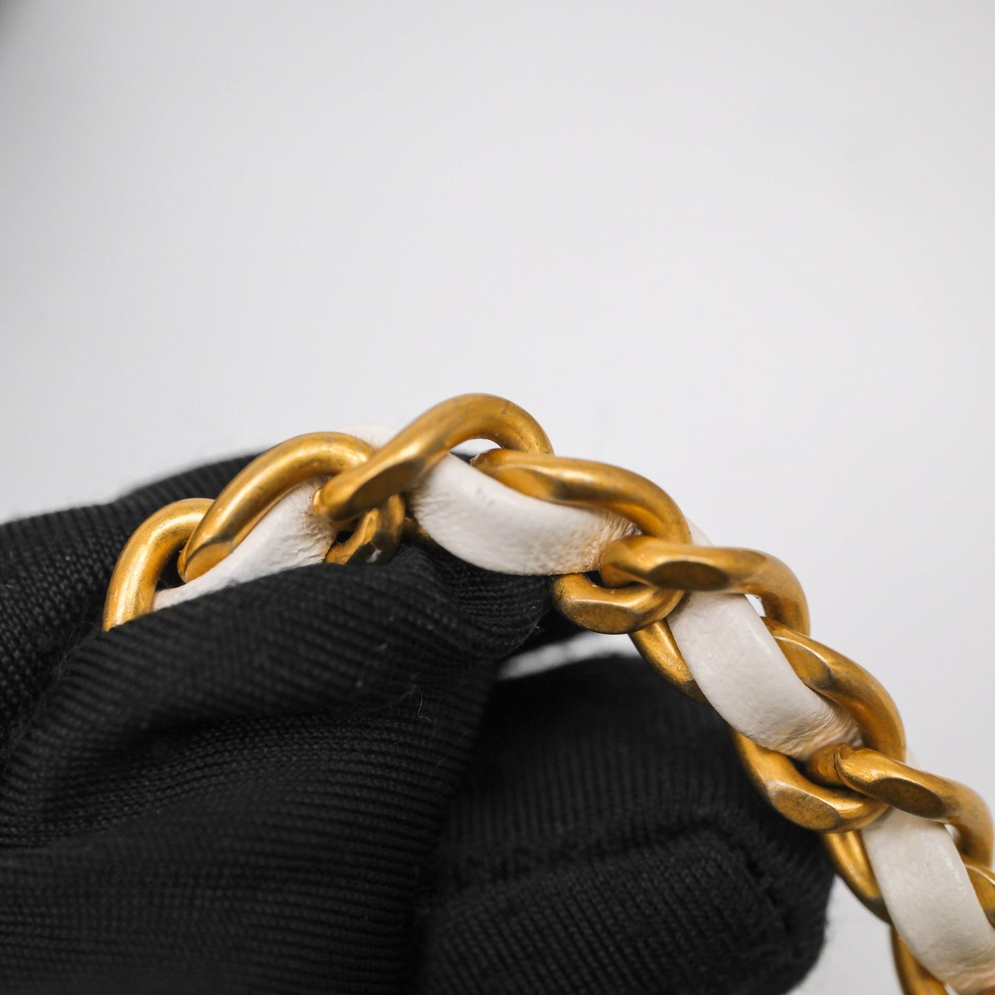 Chanel Large Heart Bag White Lambskin Gold Hardware