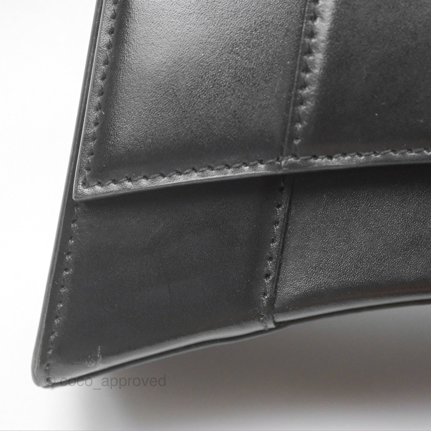 Balenciaga Small Hourglass Top Handle Bag Black Box Calfskin