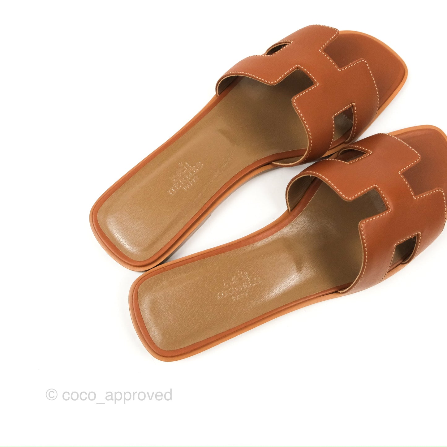 Hermès Oran Sandals Gold Size 37.5
