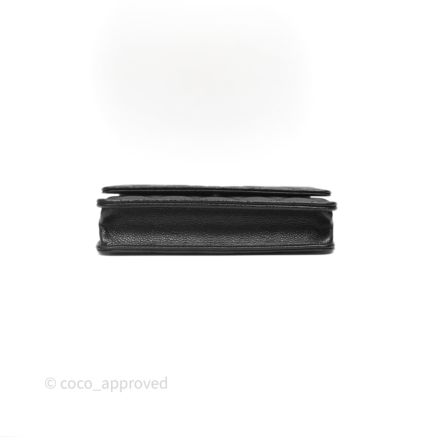 Chanel Classic Wallet On Chain WOC Quilted Black Caviar Gold Hardware