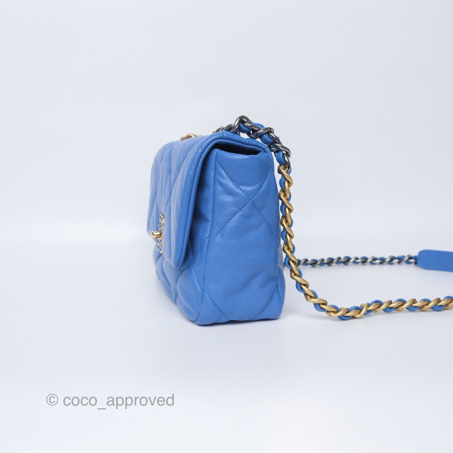 Chanel 19 Small Blue Mixed Hardware