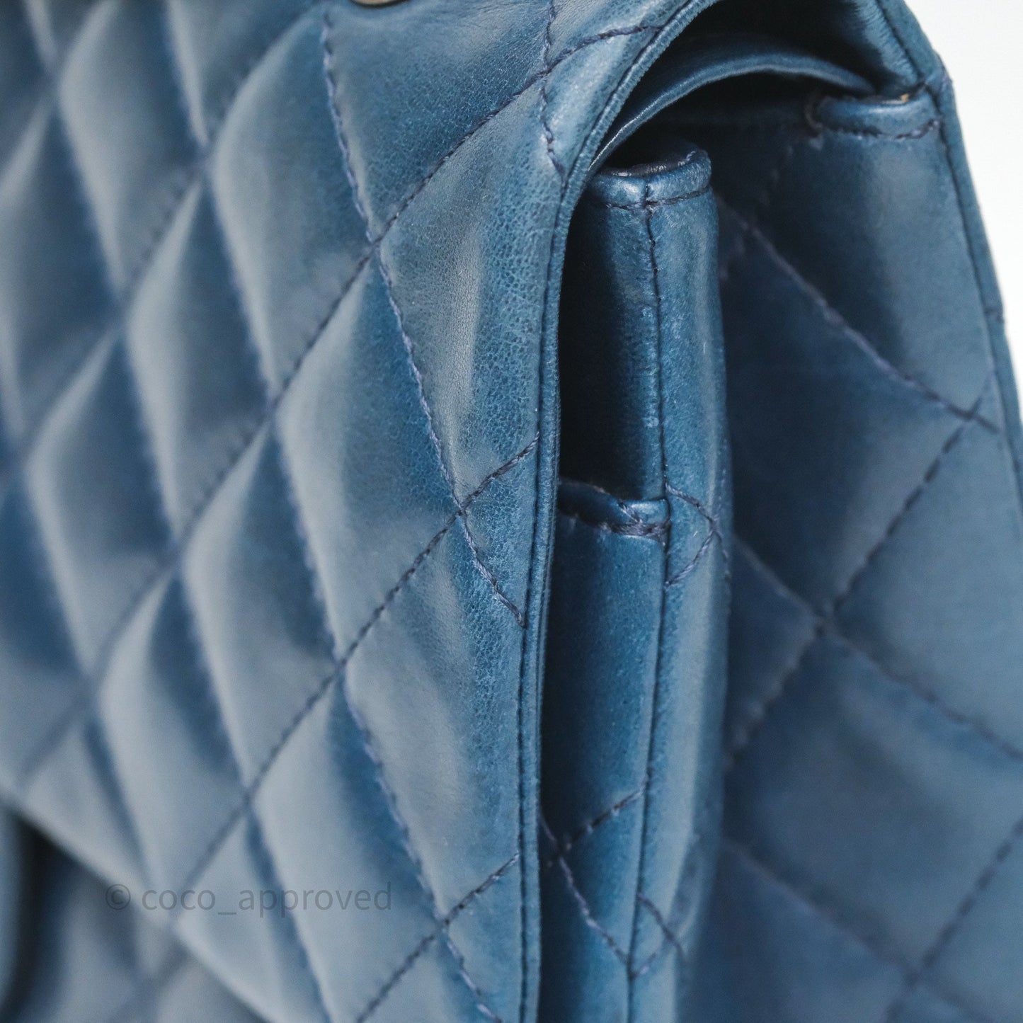 Chanel Reissue 227 Quilted Navy Lambskin Ruthenium Hardware