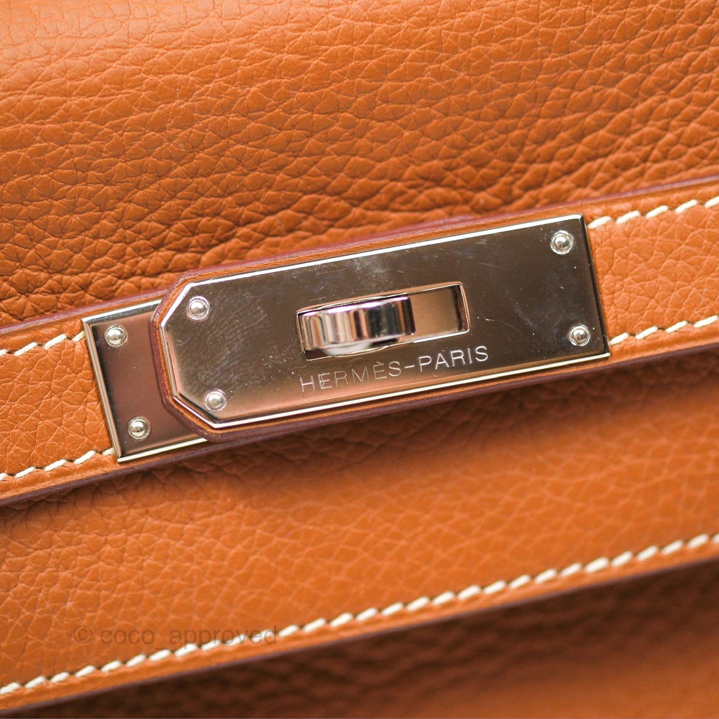 Hermès Kelly 32 Retourne Gold Togo Palladium Hardware
