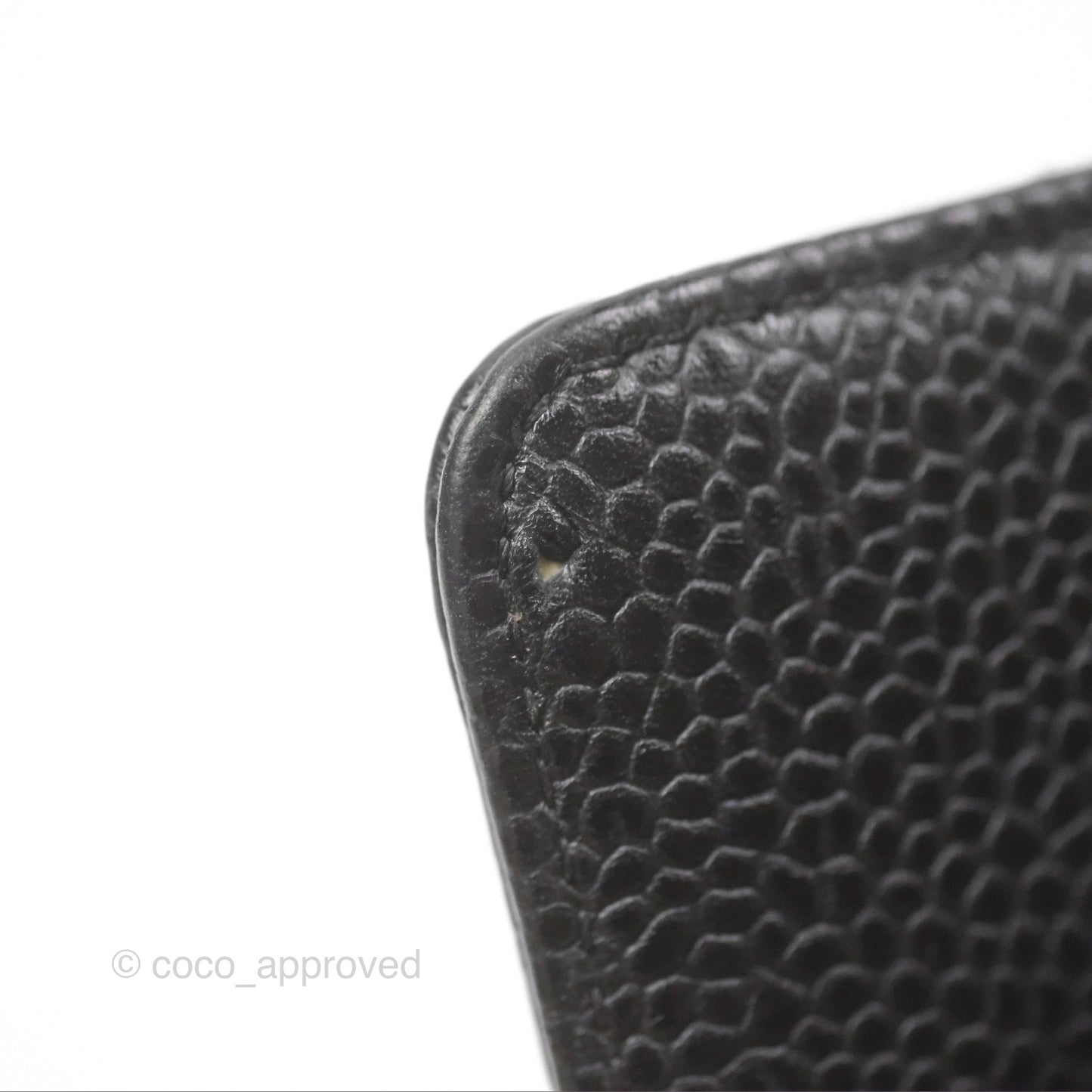 Chanel Quilted Classic Wallet On Chain WOC Black Caviar Silver Hardware