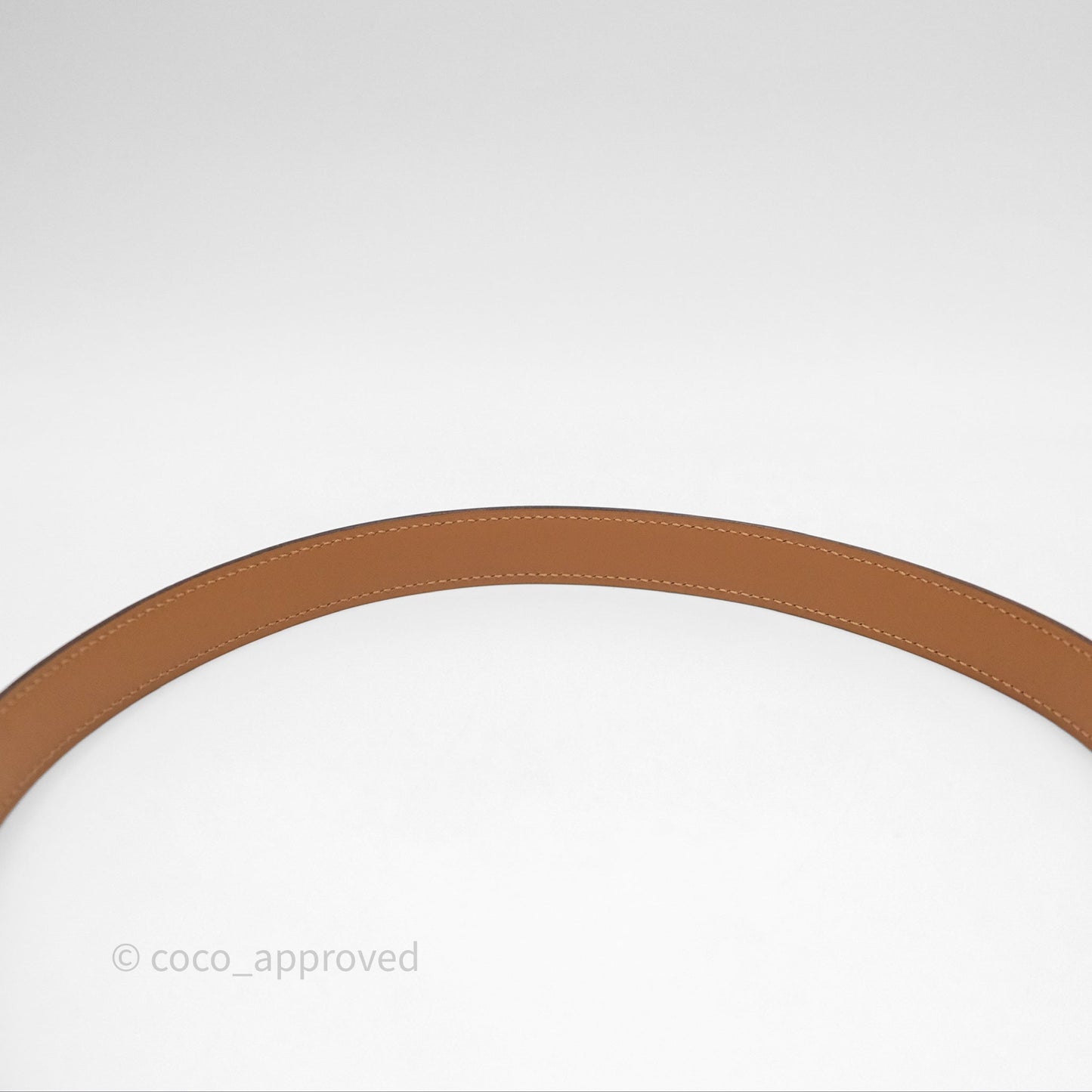 Hermès H Belt Buckle Ostrich Leather Brown Size 80