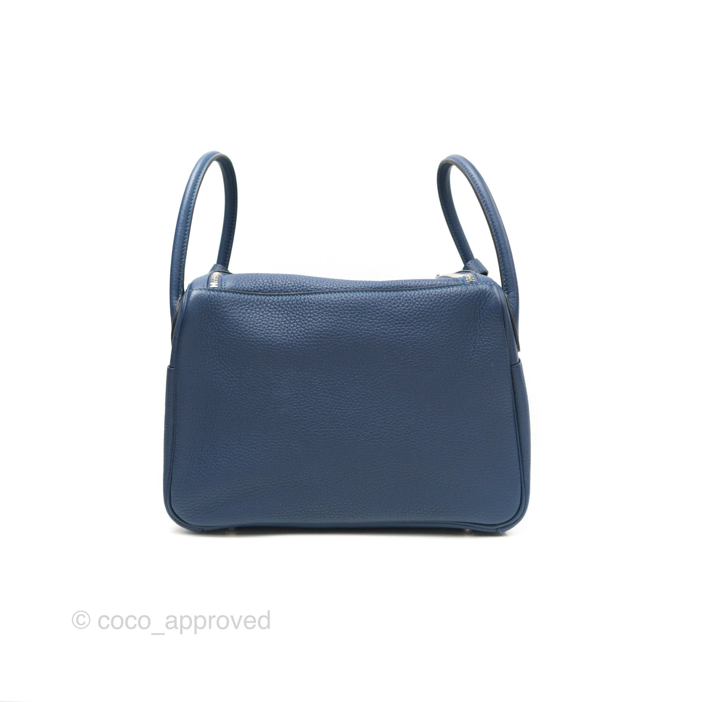 Hermès Lindy 30 Blue Saphir/ Blue Izmir Clemence Palladium Hardware