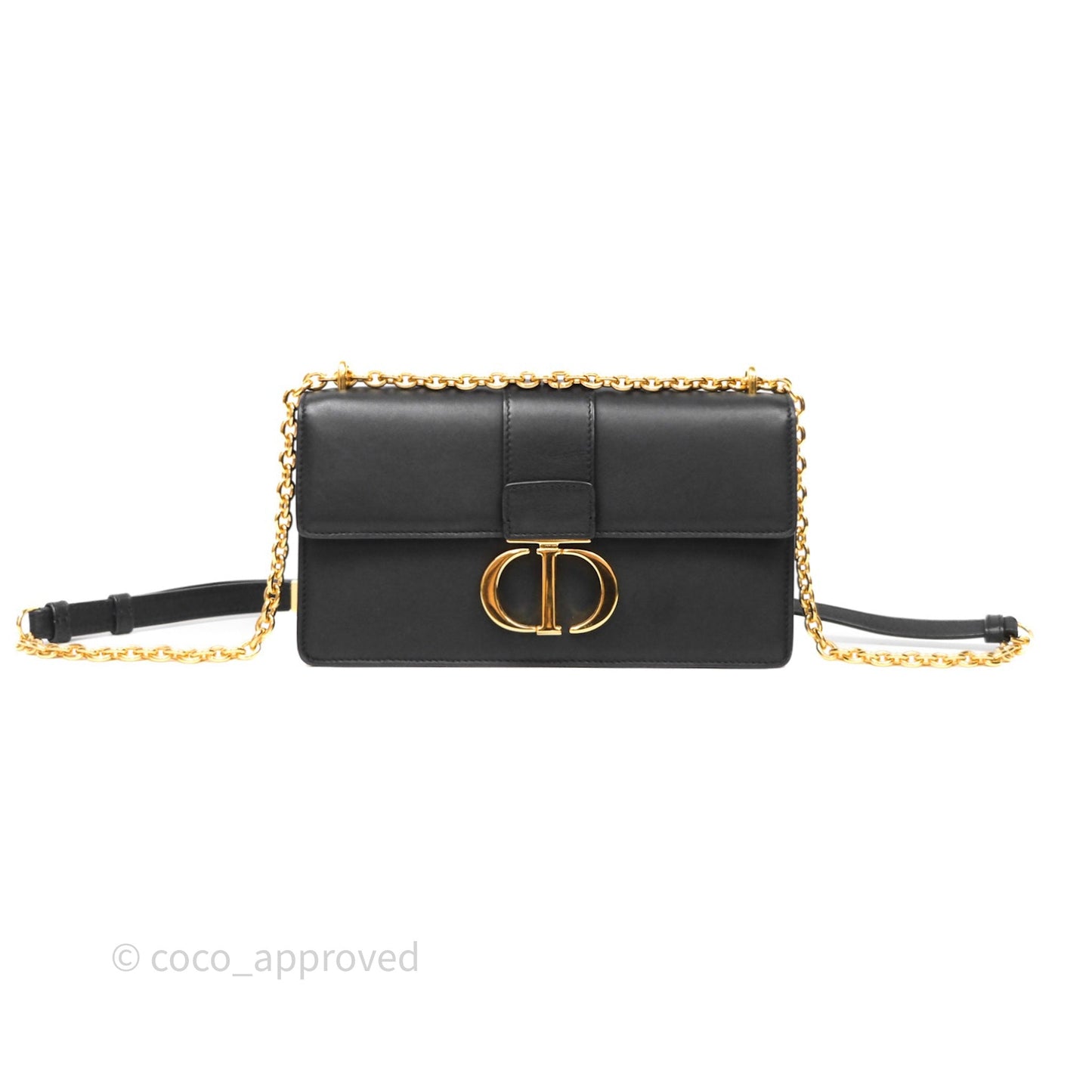 Christian Dior 30 Montaigne East-West Chain Bag Black