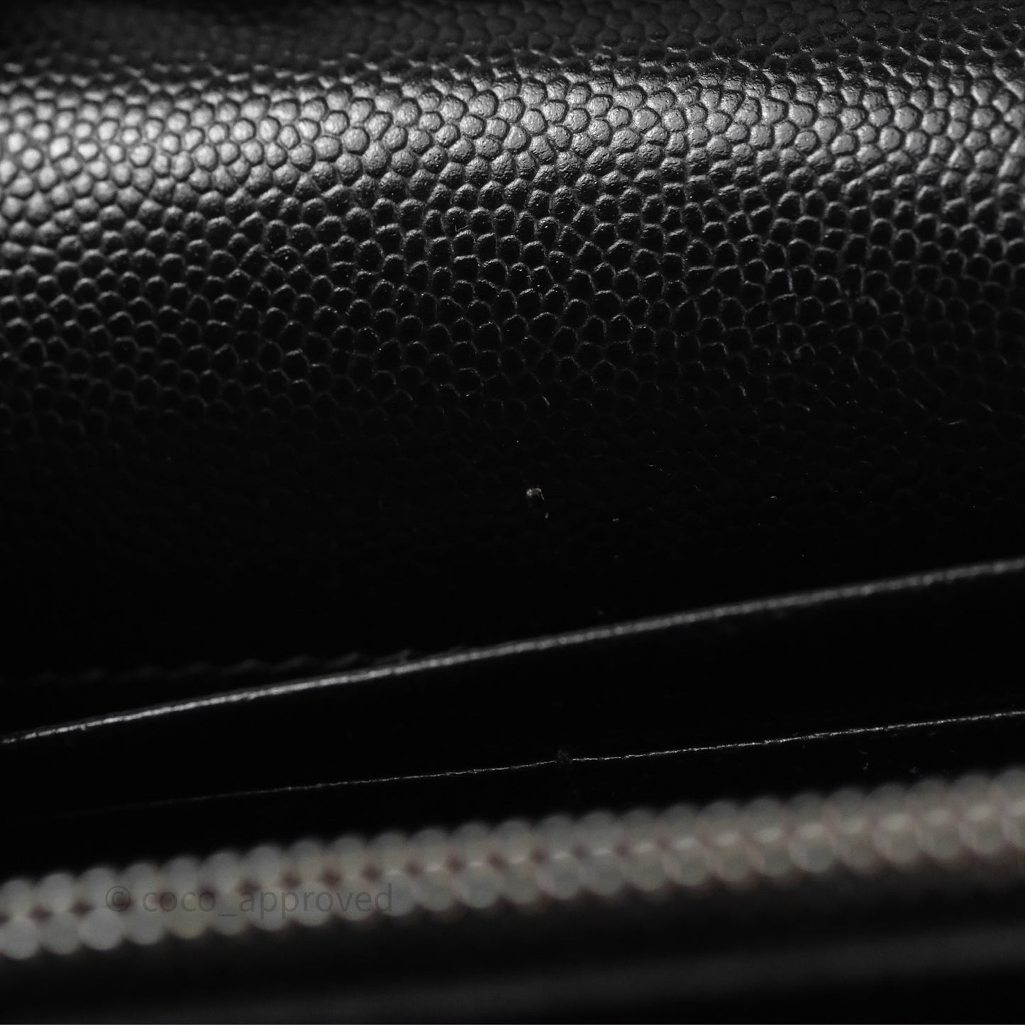 Saint Laurent Wallet on Chain WOC Black Grained Leather Sliver Hardware