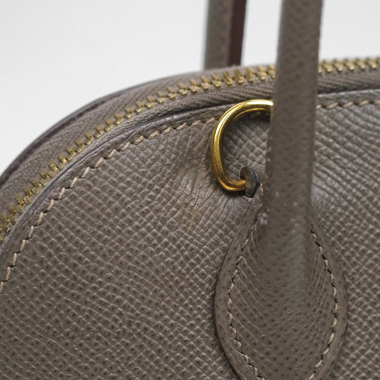 Hermès Bolide 27 Etain 8F Epsom Gold Hardware