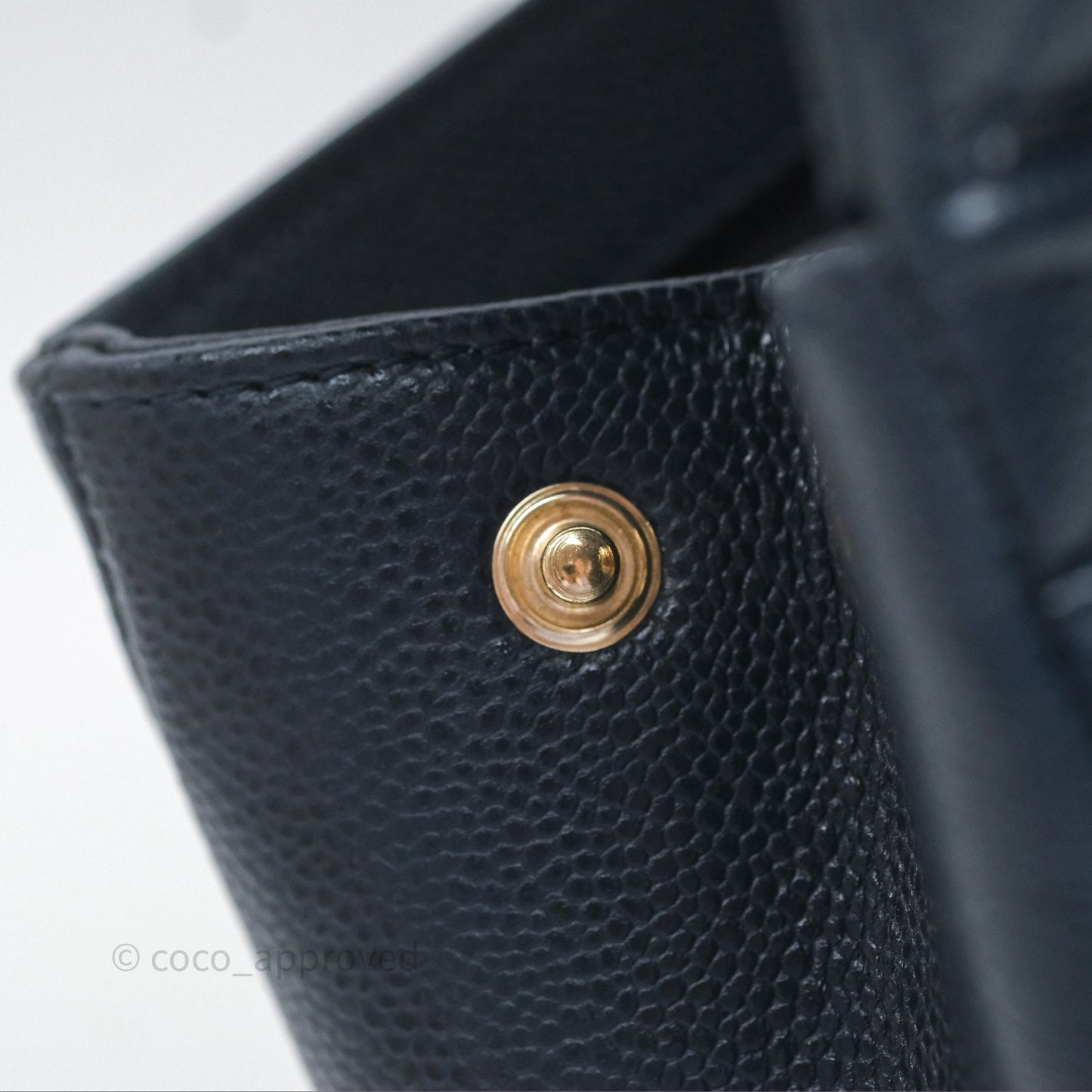 Chanel Quilted Small Business Affinity Flap Navy Caviar Gold Hardware