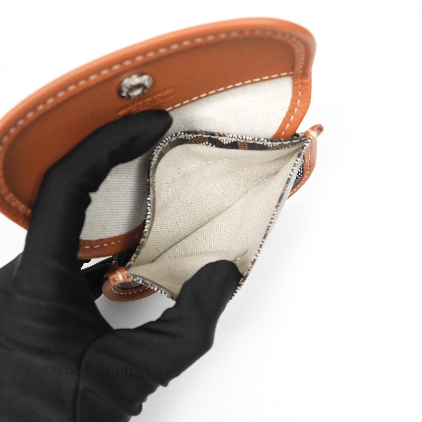 Goyard Anjou Mini Bag Goyardine Canvas Black/Tan
