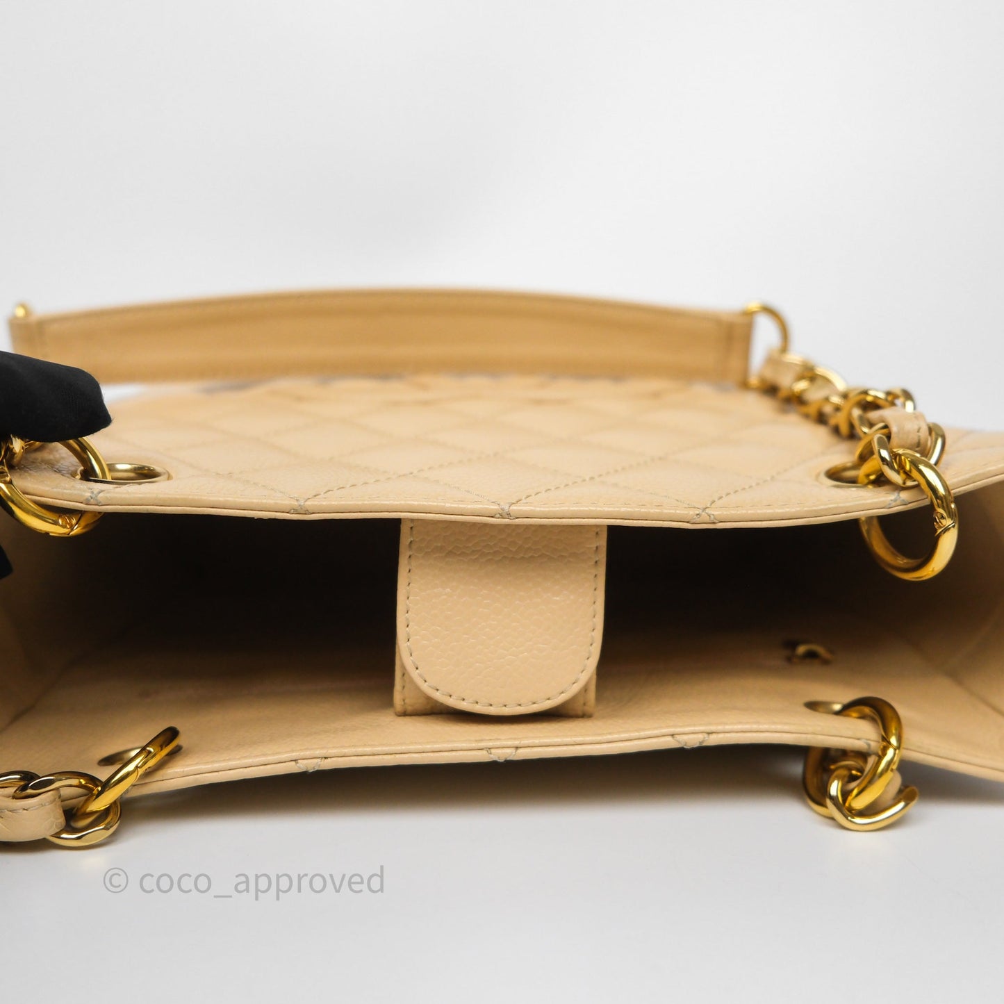 Chanel PST Tote Beige Caviar Gold Hardware
