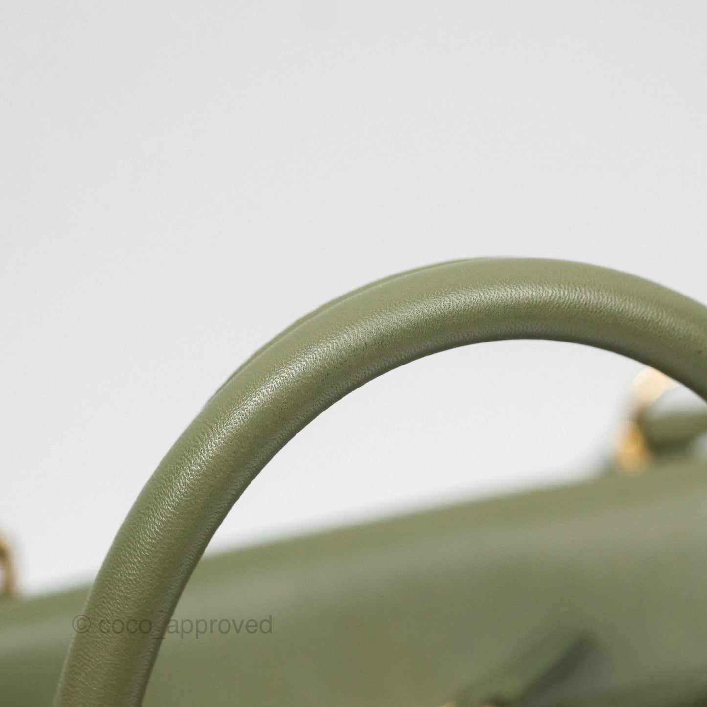 Loewe Amazona 19 Square Green/ Avocado Green in Anagram Jacquard and Calfskin